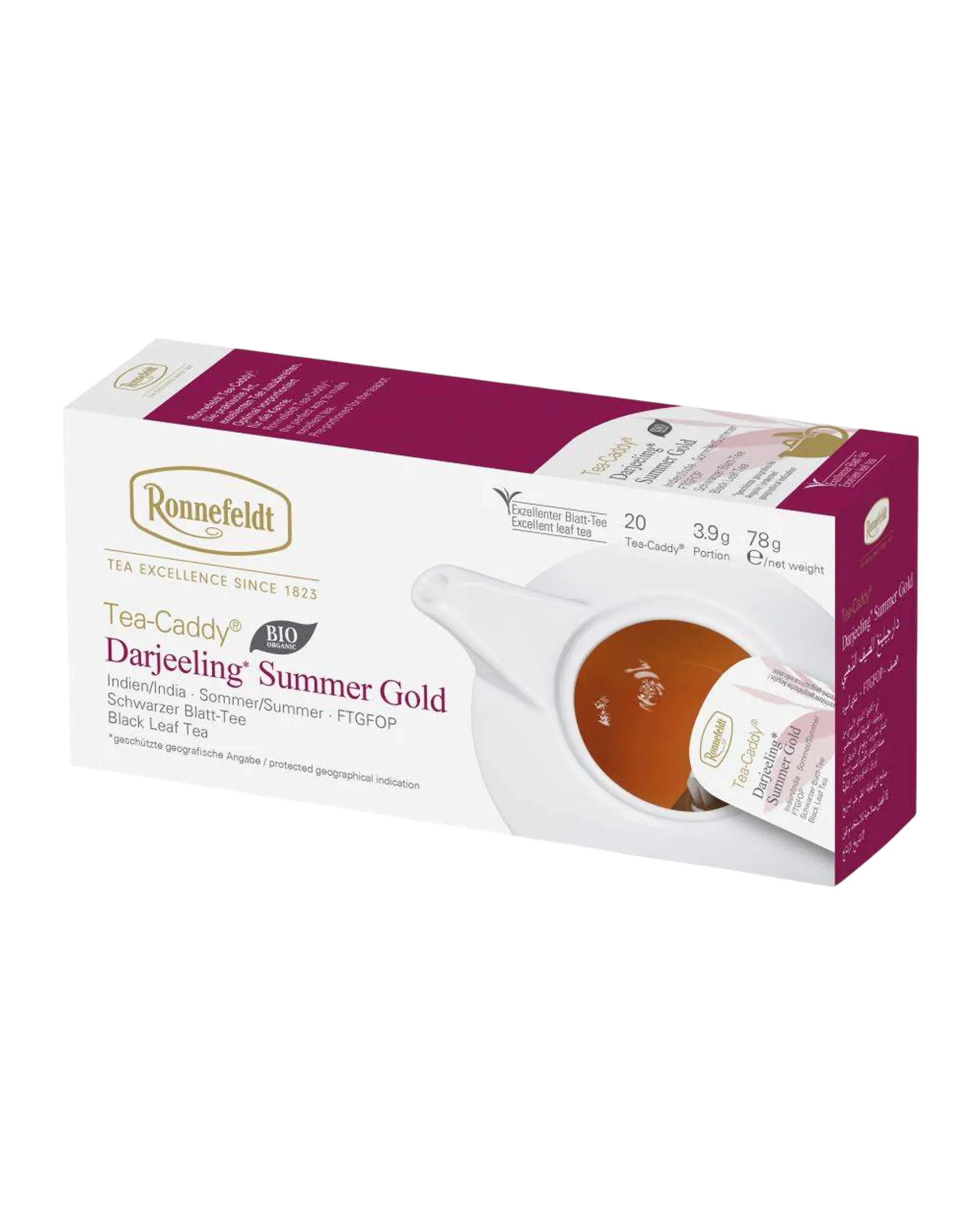 Darjeeling Summer Gold Tea Caddy - 20 Tea Bags