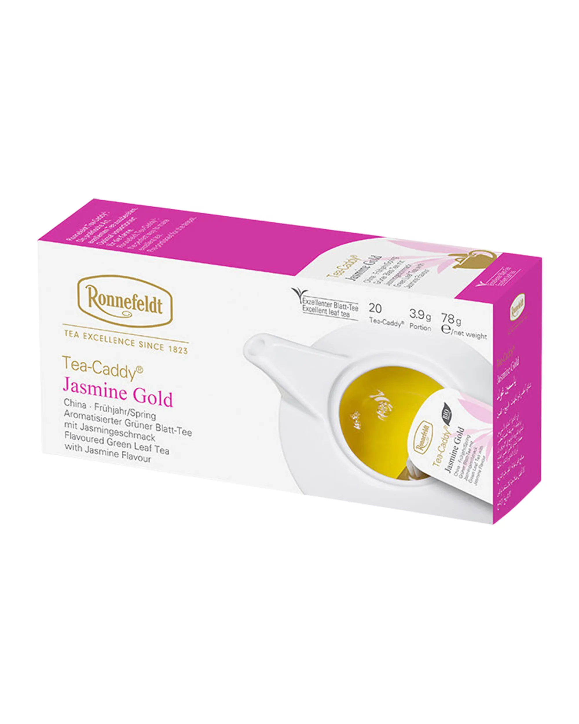 Jasmine Gold Tea Caddy - 20 Tea Bags