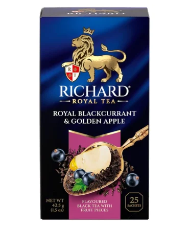 Blackcurrant & Apple Flavored Black Tea - 25 Tea Bags