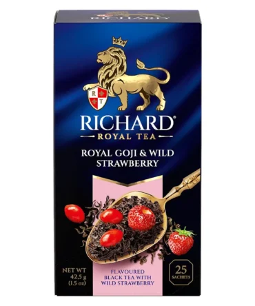 Goji & Wild Strawberry Flavored Black Tea - 25 Tea Bags