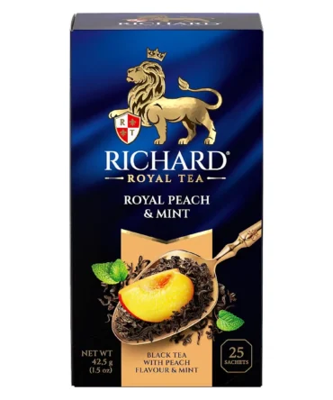 Peach and Mint Flavored Black Tea - 25 Tea Bags