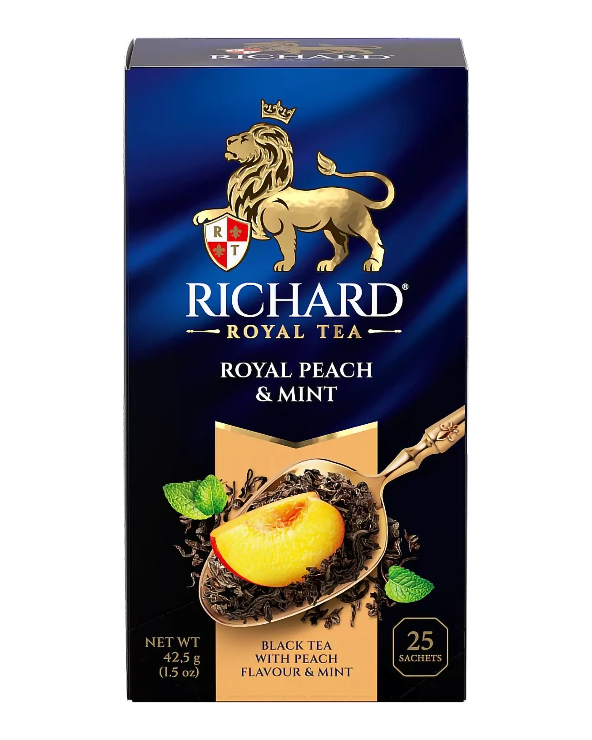 Peach and Mint Flavored Black Tea - 25 Tea Bags
