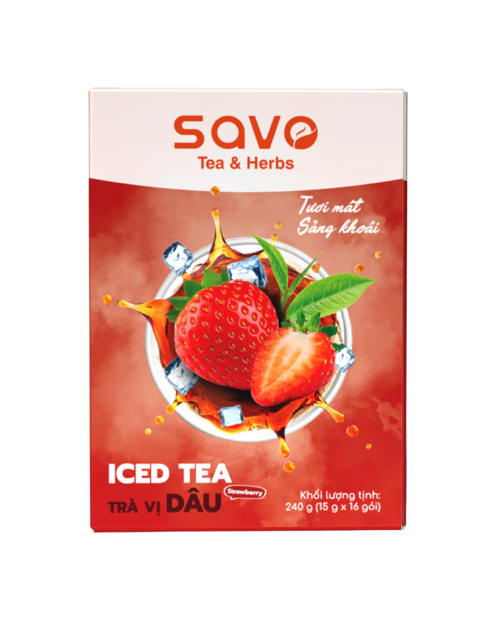 Strawberry Instant Iced Tea - 16 Sachets